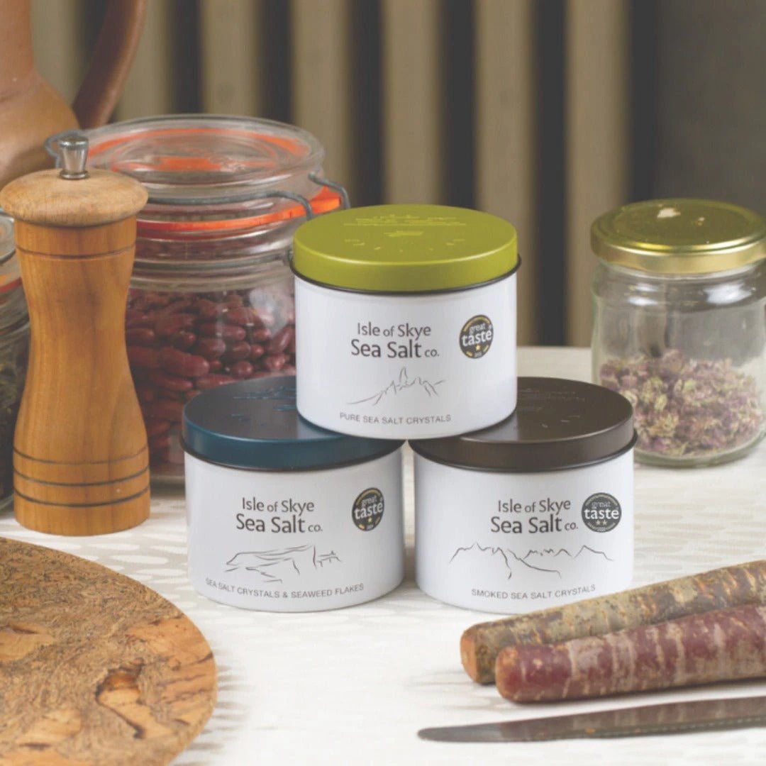 A Taste of Skye – Luxe Cadeauset met 3 x 120g Schots Zeezout by MoodCompanyNL
