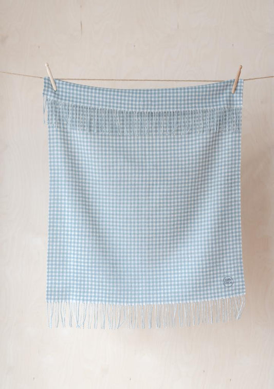 MoodCompanyNL - Babydekentje Gingham Grijs - 75x110 - Lamswol - TBCo Scotland - 5055603599395
