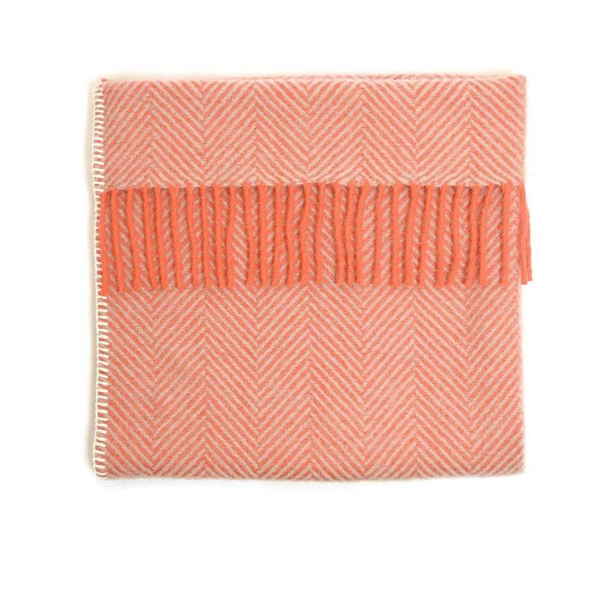 Babydekentje Visgraat Roze (Flamingo) - 68x73 - Nieuw Wol - Tweedmill UK by MoodCompanyNL