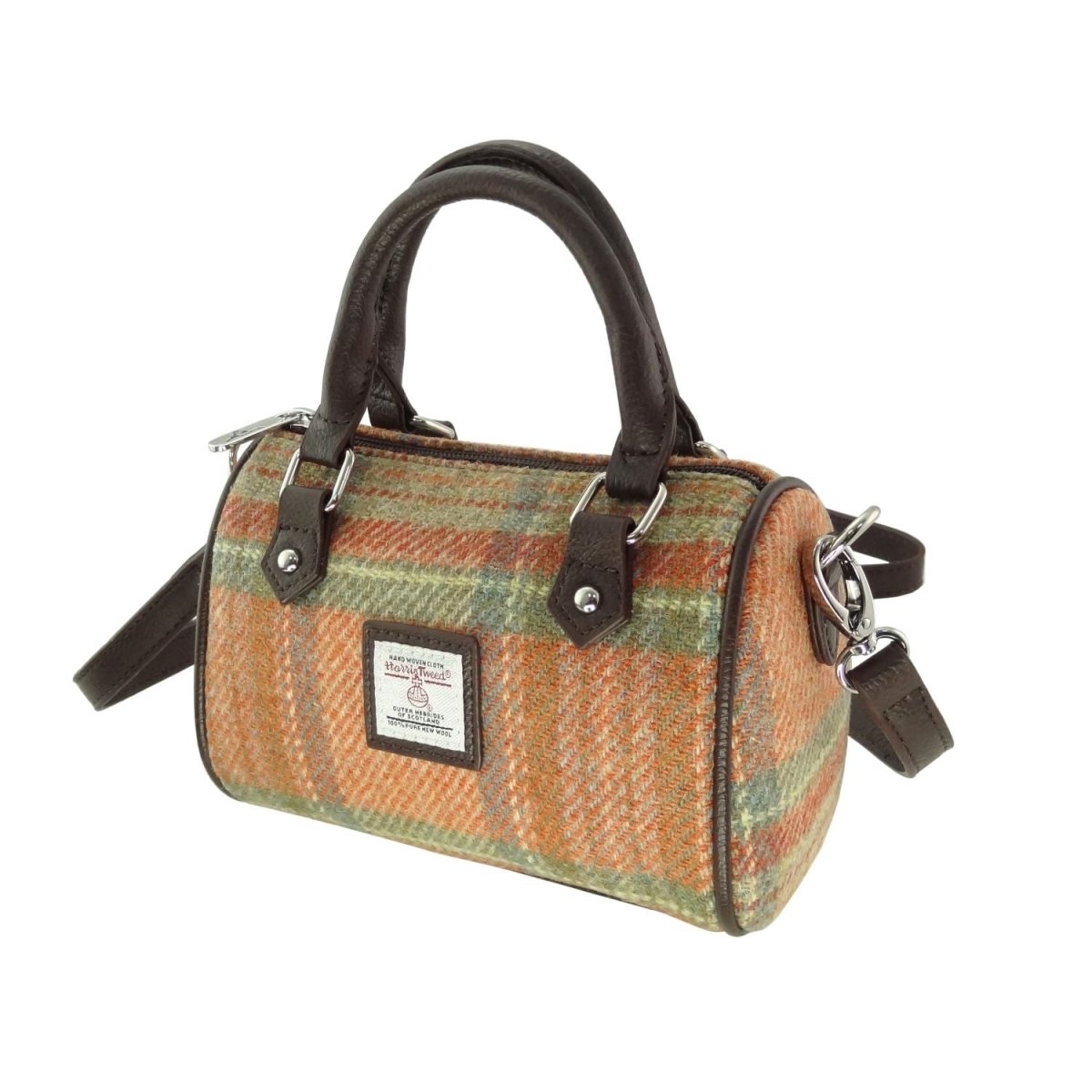 Mood Company - Bowlingtas mini Kilbride Oranje Stewart - 17x 20x11 - Harris Tweed - Glen Appin of Scotland - 5061035012784