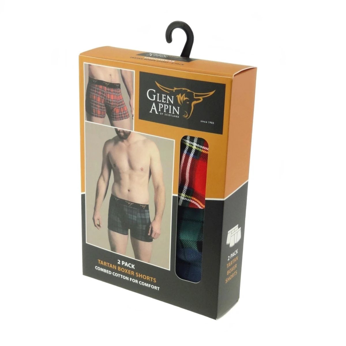 Boxershort 2-pack Royal Stewart en Black Watch - Glen Appin of Schotland by MoodCompanyNL
