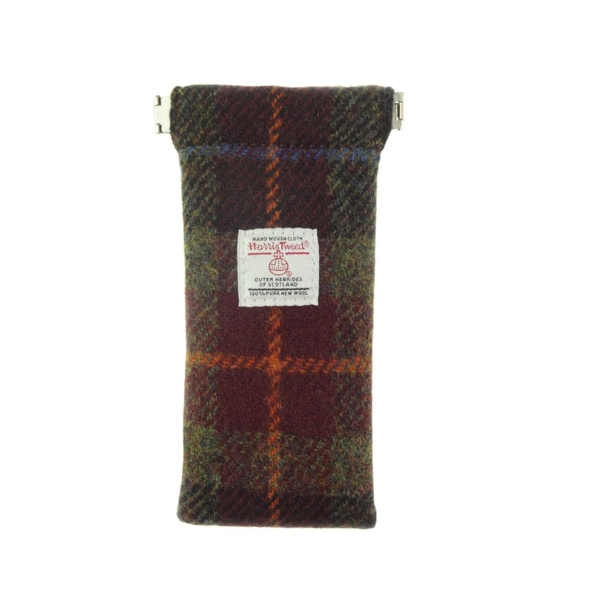 MoodCompanyNL - Brillenetui Bruin (Rust) - Harris Tweed - Metalen Clip - Glen Appin of Scotland - 5060959023470