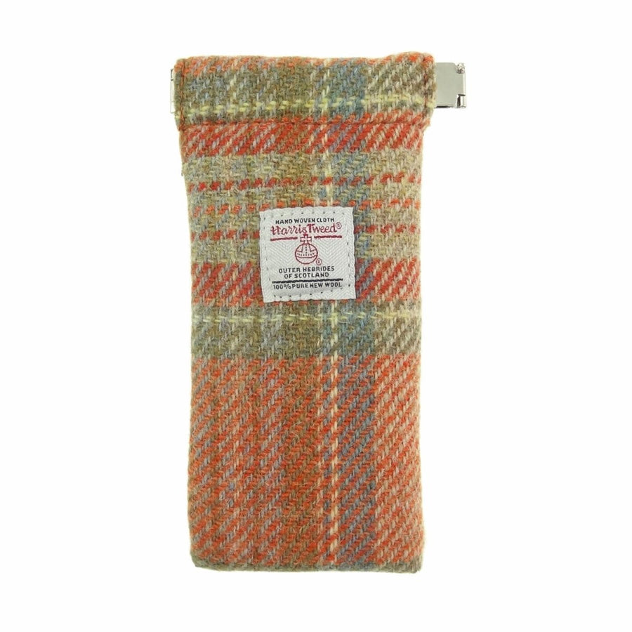 Mood Company - Brillenetui Oranje Stewart - Harris Tweed - Metalen Clip - Glen Appin of Scotland - 5061035013040