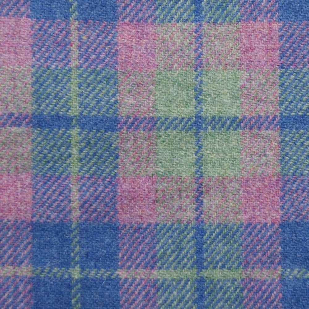 MoodCompanyNL - Brillenetui Zacht Blauw met Roze - Harris Tweed - Metalen Clip - Glen Appin of Scotland - 5061035010957