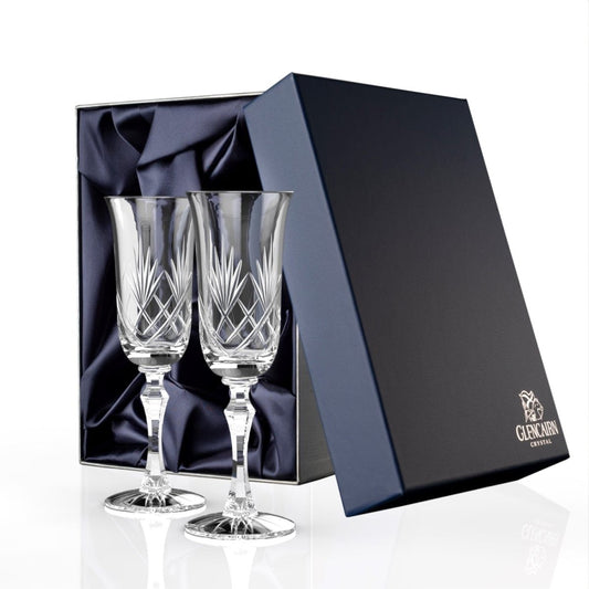 MoodCompanyNL - Champagneglazen Skye 2 stuks - Geschenkverpakking - Loodkristal - Glencairn Crystal Scotland - 5060025555416