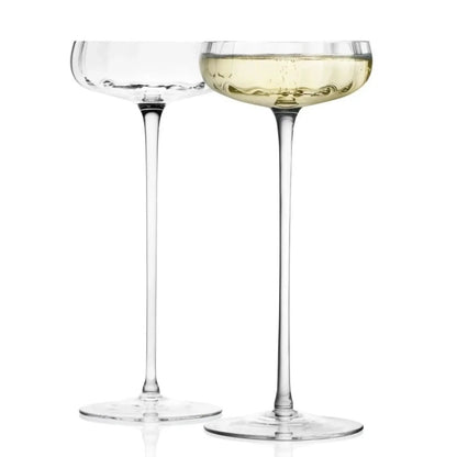 Mood Company - Cocktail & Champagne glas CG100 - Set van 2 - Handgemaakt – Amber Glass - 5903940034089