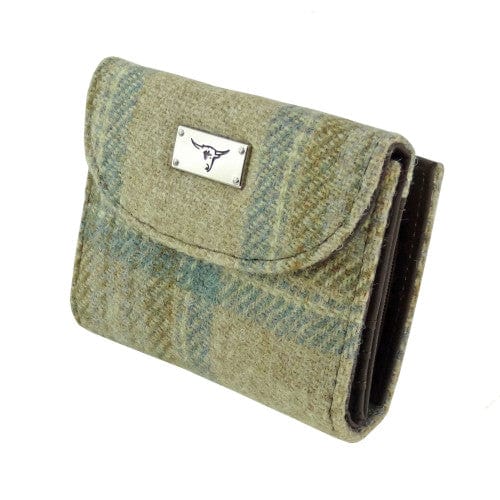 Mood Company - Dames Portemonnee Jura Beige Stewart en zacht Groen - Harris Tweed - Glen Appin of Scotland - 5060959027713