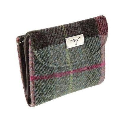 Dames Portemonnee Jura Gedempt Groen & Paars Tartan - Harris Tweed - Glen Appin of Scotland by MoodCompanyNL