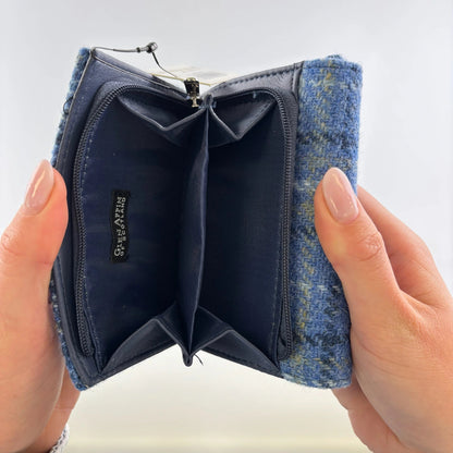 MoodCompanyNL - Dames Portemonnee Jura Lichtblauw - Harris Tweed - Glen Appin of Scotland - 5060959021360