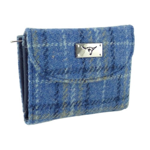 MoodCompanyNL - Dames Portemonnee Jura Lichtblauw - Harris Tweed - Glen Appin of Scotland - 5060959021360