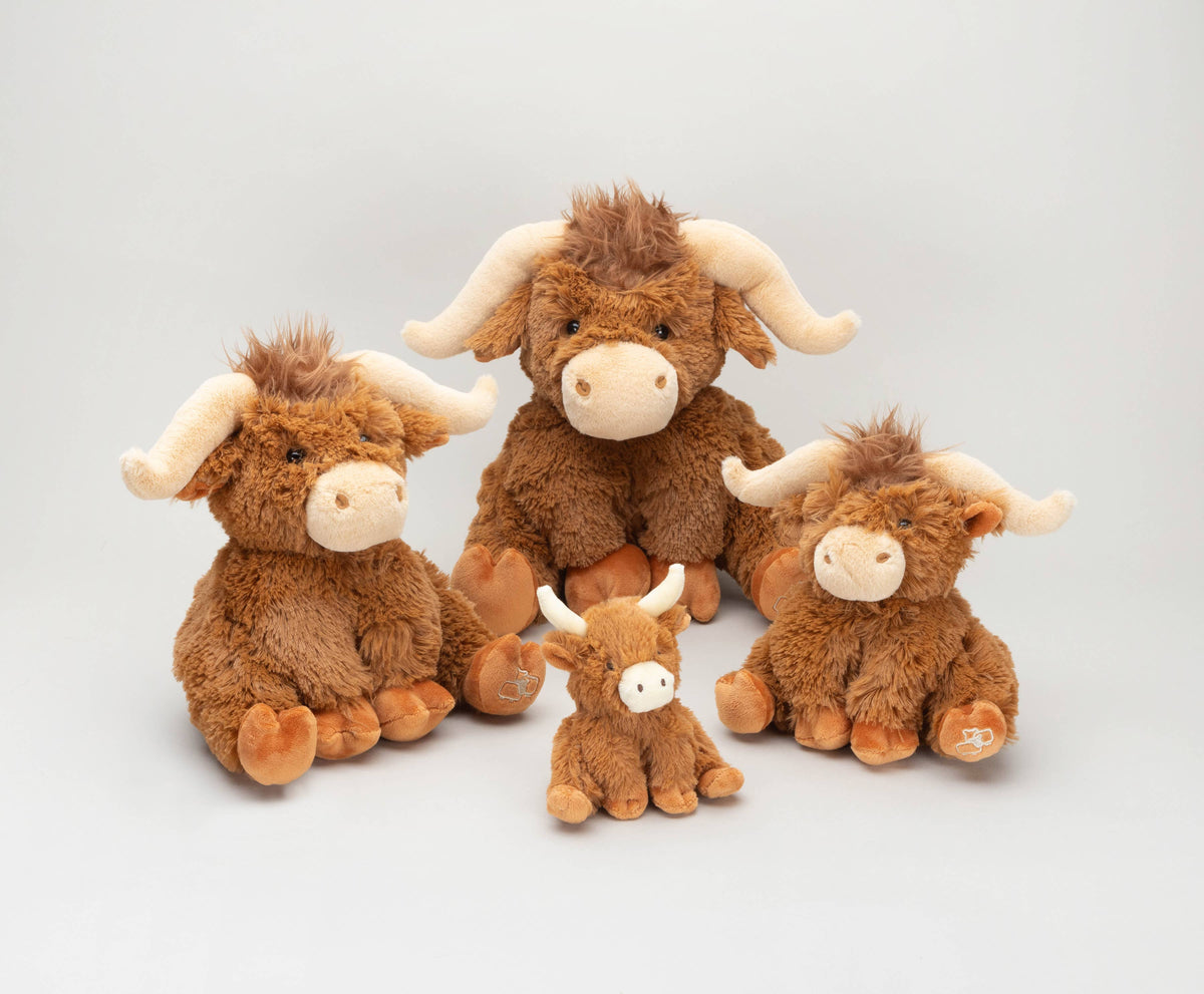 Highland Cow Soft Toy Brown - 30 cm - Soft Plush - Jomanda