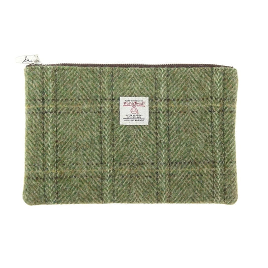 Mood Company - Etui Berneray Groen Visgraat - 22 x 14 - Harris Tweed - Glen Appin of Scotland - 5061035014801