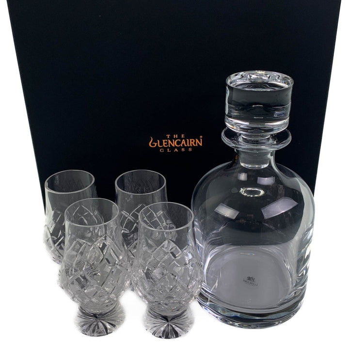 MoodCompanyNL - Geschenkset Karaf Iona en 4 Cut Whiskyglazen - Geschenkverpakking - Loodkristal - Glencairn Crystal Scotland - 6151208234224