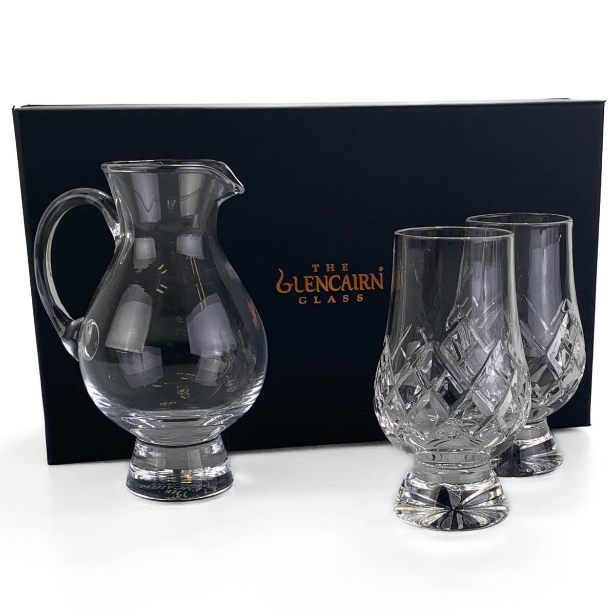 MoodCompanyNL - Geschenkset Waterkaraf en 2 Cut Whiskyglazen - Geschenkverpakking - Loodkristal - Glencairn Crystal Scotland - 8845130006850