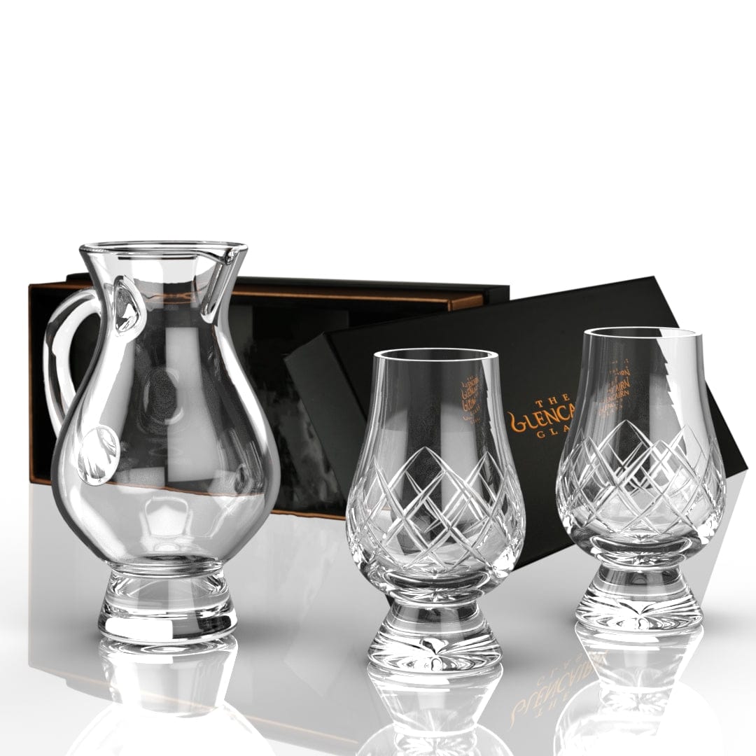 MoodCompanyNL - Geschenkset Waterkaraf en 2 Cut Whiskyglazen - Geschenkverpakking - Loodkristal - Glencairn Crystal Scotland - 8845130006850