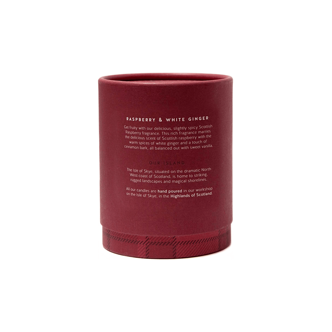 MoodCompanyNL - Geurkaars Framboos met Gember Large - 45 uur - Sojawas - Isle of Skye Candle - 5060346381022