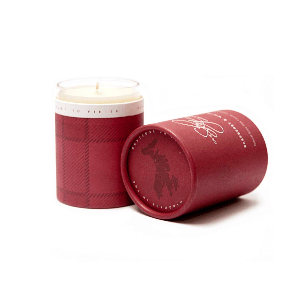 MoodCompanyNL - Geurkaars Framboos met Gember Mini - 20 uur - Sojawas - Isle of Skye Candle - 5060346381640