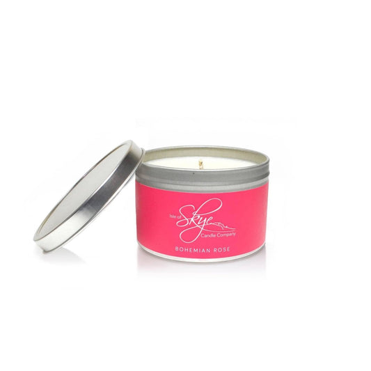 MoodCompanyNL - Geurkaars Roos Blikje - 30 uur - Sojawas - Isle of Skye Candle - 5060346380537