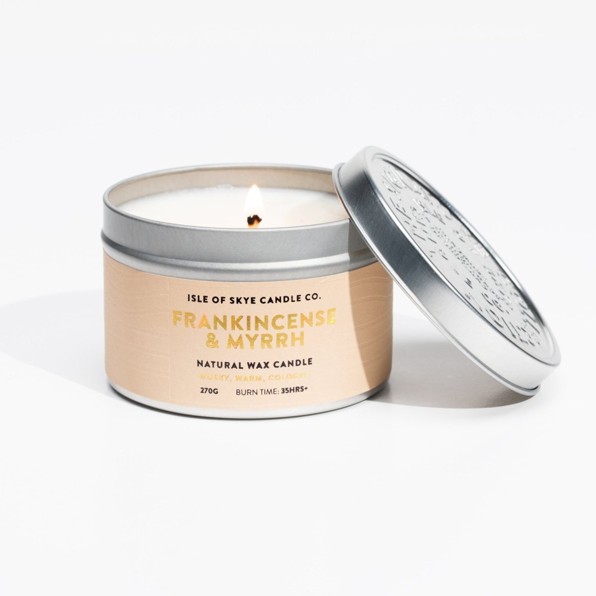 Mood Company - Geurkaars Wierook Blikje - 30 uur - Sojawas - Isle of Skye Candle - 5060346380735