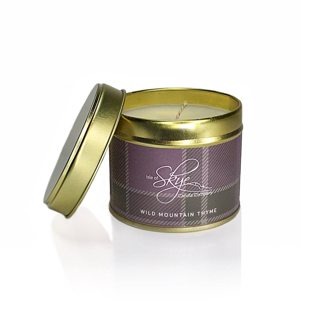 MoodCompanyNL - Geurkaars Wilde Bergtijm (Wild Mountain Thyme) Blikje - 45 uur - Sojawas - Isle of Skye Candle - 5060346381978