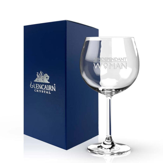 MoodCompanyNL - Gin glas Jura Gegraveerd met GINdependant woman - Geschenkverpakking - Glencairn Crystal Scotland - 6091036857847
