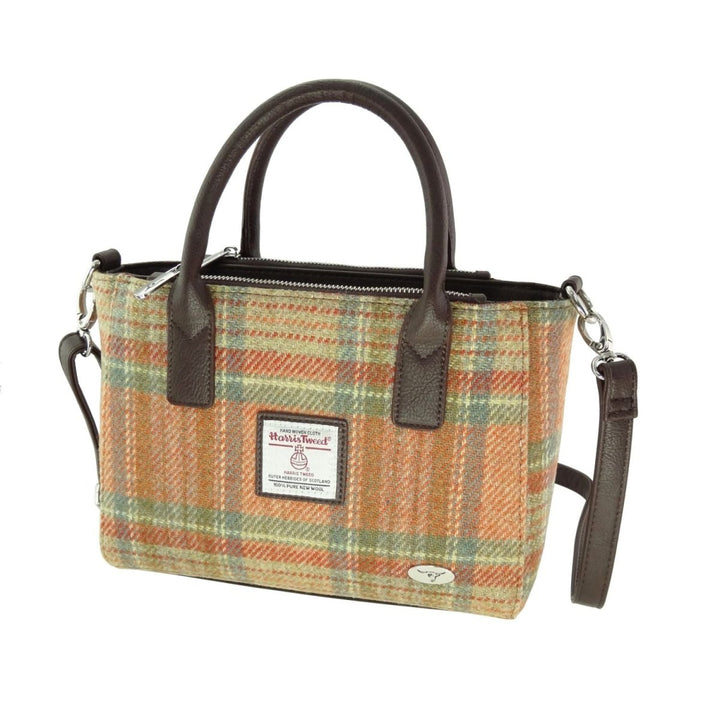 Mood Company - Handtas Brora Oranje Stewart - Ritssluiting - Draagband - Harris Tweed - Glen Appin of Scotland - 5061035012708