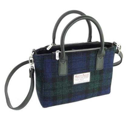 MoodCompanyNL - Handtas Brora Tartan Black Watch - Ritssluiting - Draagband - Harris Tweed - Glen Appin of Scotland - 5060631373602