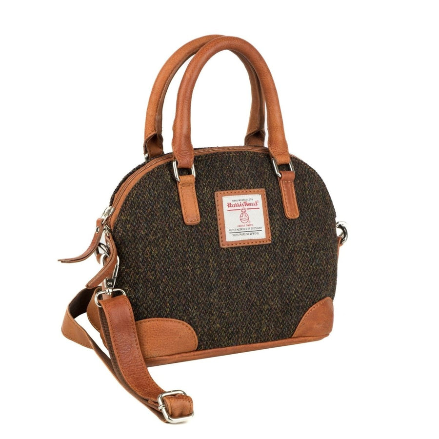 MoodCompanyNL - Handtas Bruine Tweed & Leer | Tijdloos & Praktisch | Das Impex - 5060964224206