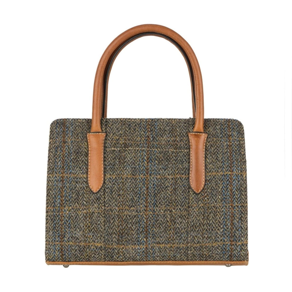 MoodCompanyNL - Handtas Donker Tweed & Leer | Verstelbare Schouderband | Das Impex - 5056703013231