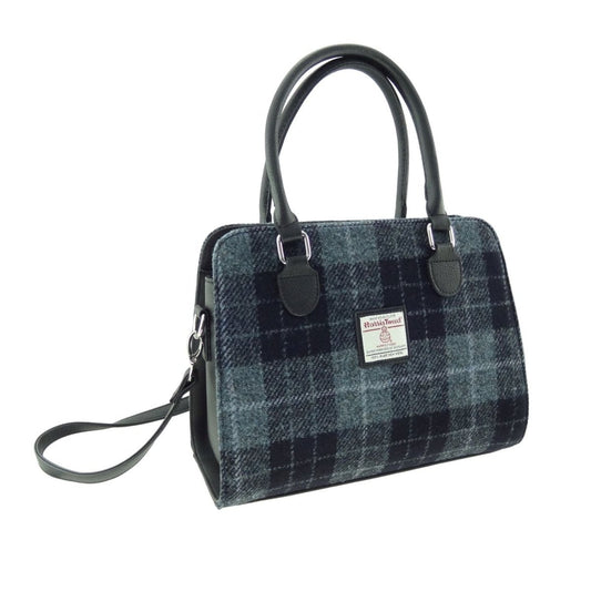 Mood Company - Handtas Findhorn Grijs Zwart Tartan - Stevig - Draagband - Harris Tweed - Glen Appin of Scotland - 5060631376306