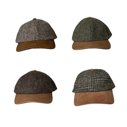 Mood Company - Harris Tweed Baseball Cap – Suède Klep – Verstelbaar – Tweedmill UK - 6151219719710