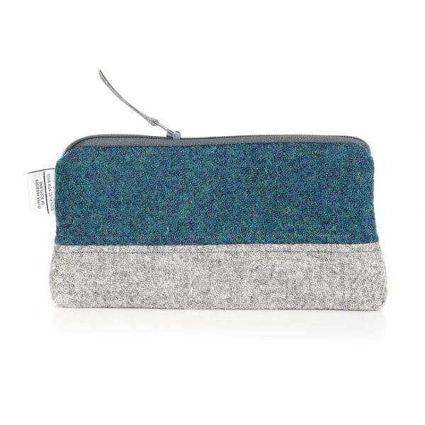 MoodCompanyNL - Harris Tweed Make - up tas Blauwgroen gemeleerd - 6095633899804
