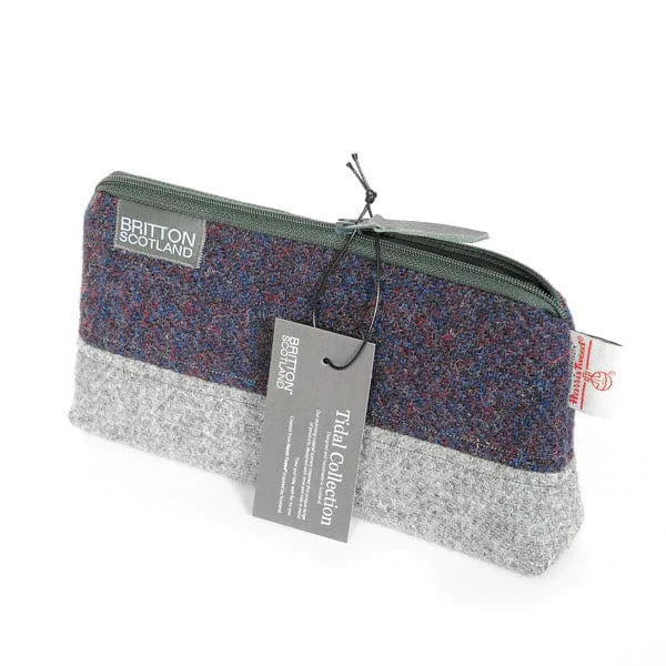 Harris Tweed Make-up tas Paars by MoodCompanyNL