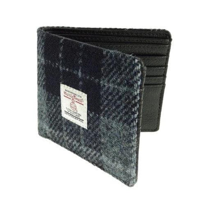 Heren Portemonnee Mull Grijs Zwart Geruit - Harris Tweed - Glen Appin of Scotland by MoodCompanyNL