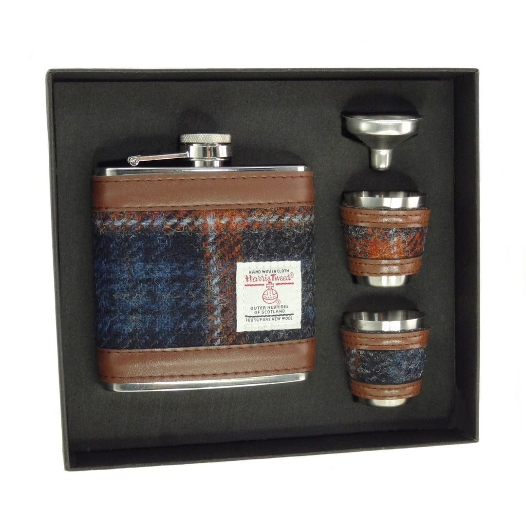 MoodCompanyNL - Heupfles Grijs Bruin (Rust) - Luxe Set - Harris Tweed - Glen Appin of Scotland - 5061035010353