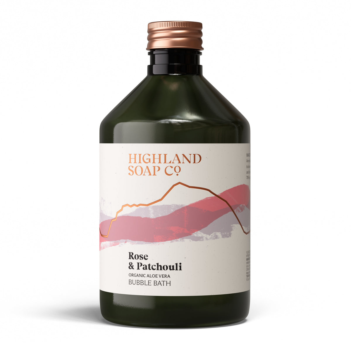 Biologisch Badschuim 500ml - Rose & Patchouli - Highland Soap Company