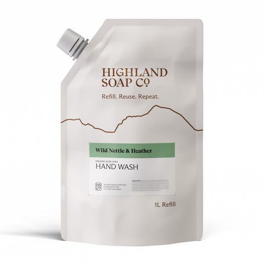 Navulzak Handzeep 1 Liter - Wild Nettle & Heather - Highland Soap Company