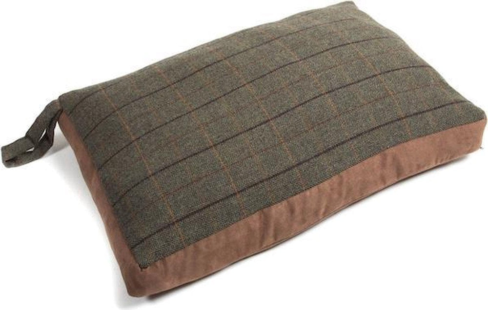 MoodCompanyNL - Hondenkussen Tweed Bruin - 98x72 - Suede onderkant - Tweedmill - 5060445896236