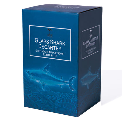 Karaf in de vorm van een haai, 720 ml borosilicaatglas - Bar Originale by MoodCompanyNL