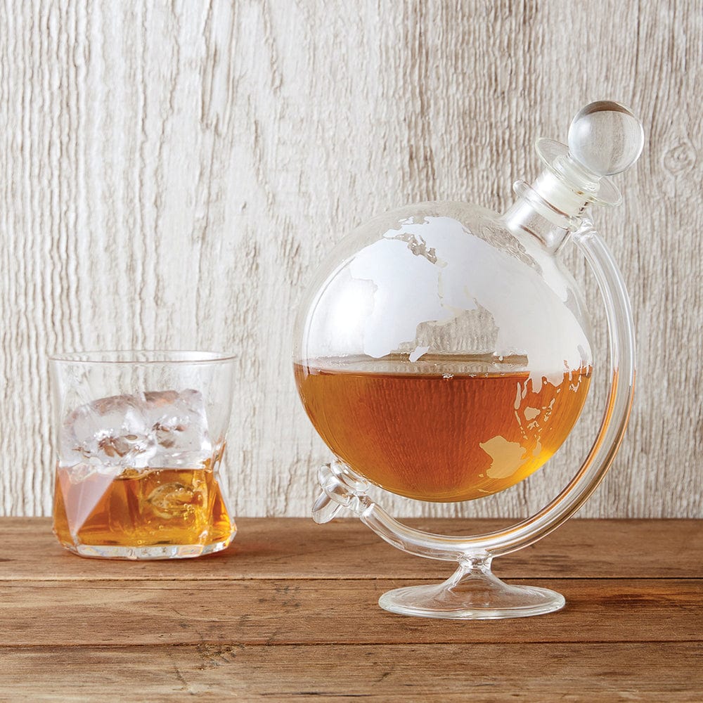 MoodCompanyNL - Karaf Wereldbol - 750ml - Handgemaakt - Bar Originale - 5013313003878