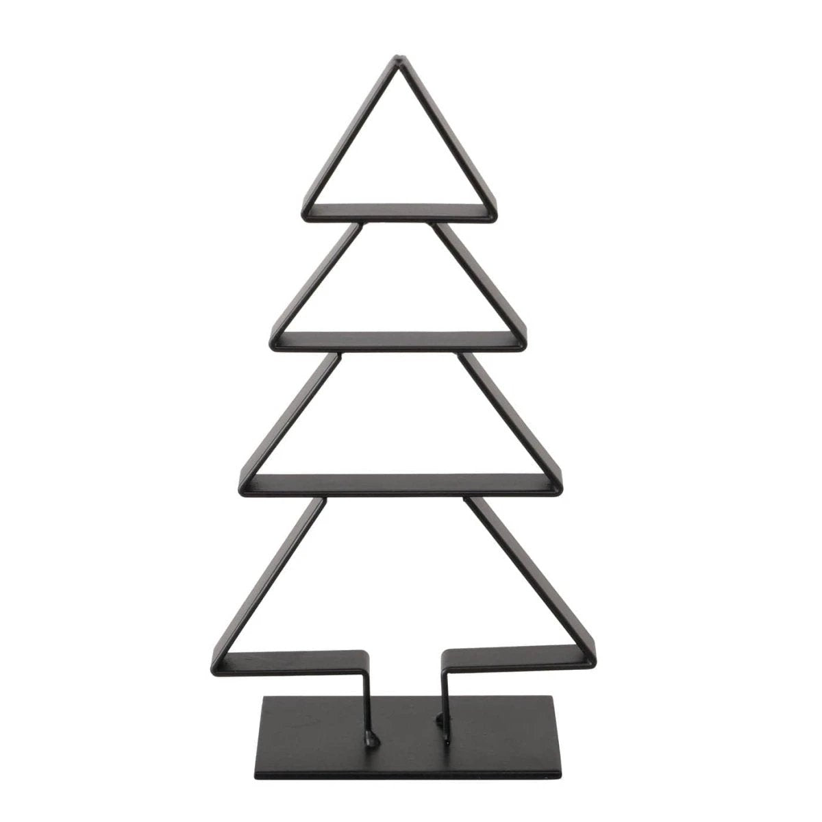 Kerstbomen set zwart metaal - 23 cm en 16,5 cm hoog - set van 2 by Mood4Christmas