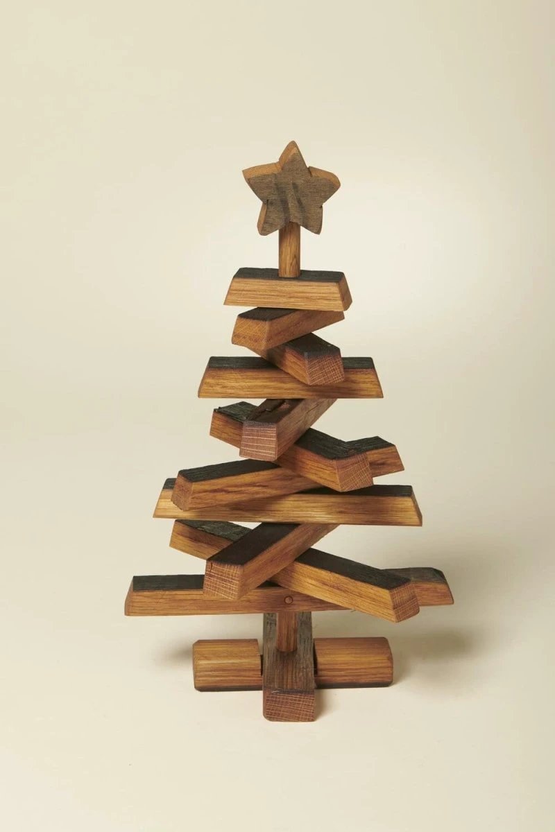 Kerstboom Small van oude whiskyvaten - 41 x 24 cm - Handgemaakt - Darach Scotland by MoodCompanyNL
