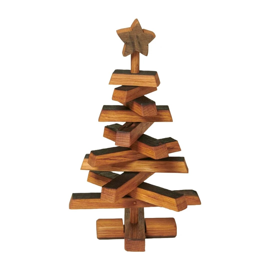 Kerstboom Small van oude whiskyvaten - 41 x 24 cm - Handgemaakt - Darach Scotland by MoodCompanyNL