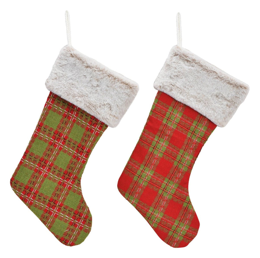 Mood Company - Kerstsokken rood/groen - set van 2 - 4007698313357