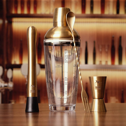 MoodCompanyNL - Klassieke Cocktail Shaker Set - Glas - Bar Originale - 5013313005797