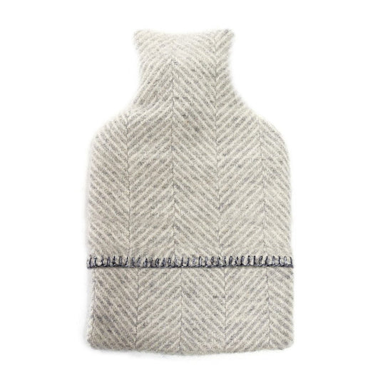 MoodCompanyNL - Kruik Visgraat Grijs - 2 liter - Wol - Tweedmill - 5060567824285