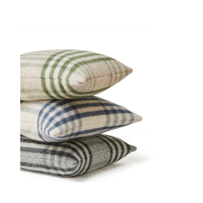 MoodCompanyNL - Kussen Grote Ruit Groen (Hex Check Olive) - Nieuw Wol - 50x50 - Tweedmill UK - 5060958300978