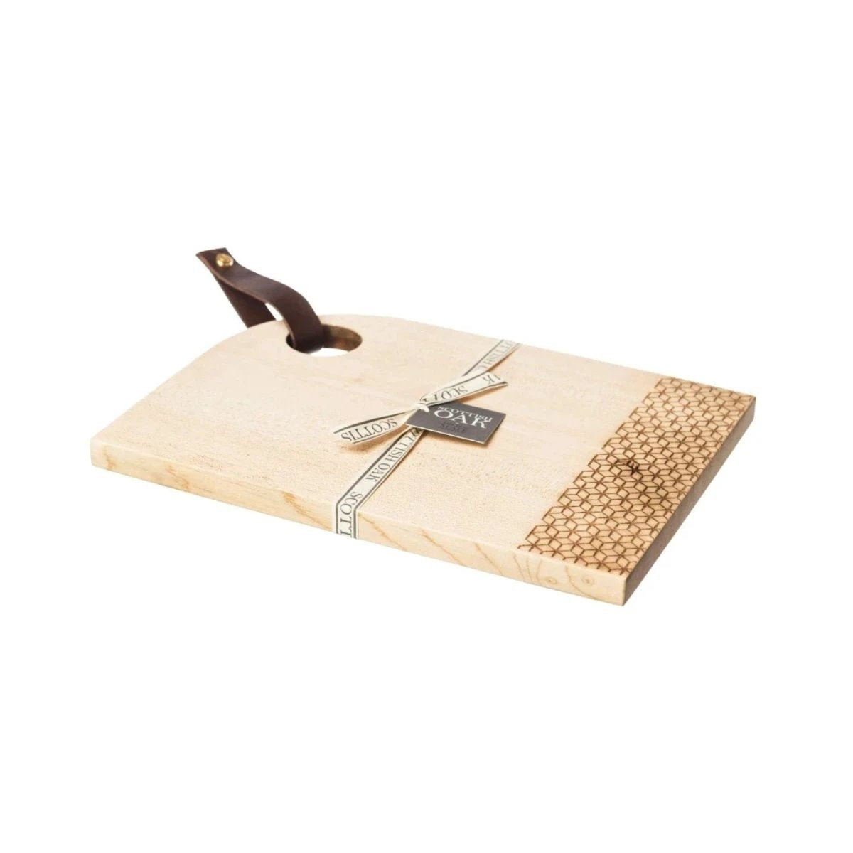 Laatste kans!!! Serveerplank GEO Medium met leren handvat - 35x25 - Scottish Made by MoodCompanyNL