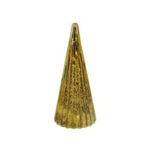 MoodCompanyNL - LED kerstboom goud - glas - met lampjes - 33 cm hoog - Werner Voss - 4030673523540