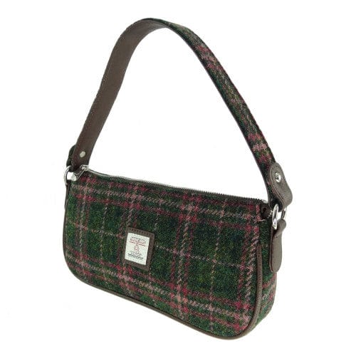 Mood_Company Harris Tweed Handtas Duchray Groen met Paars